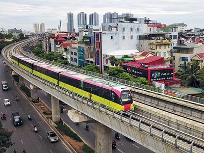 Chính thức chạy thử 8 đoàn tàu trên tuyến metro Nhổn - ga Hà Nội