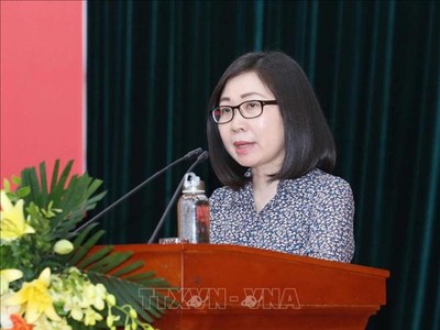 Bà Đoàn Thị Tuyết Nhung - Tân Phó Tổng giám đốc Thông tấn xã Việt Nam. Ảnh: TTXVN