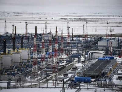 Toàn cảnh giếng khí đốt Bovanenkovo ở bán đảo Yamal, vùng Tây Bắc Siberia thuộc Nga. (Ảnh: AFP/TTXVN)