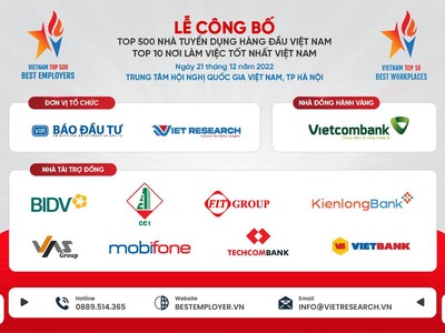 Top 10 nơi làm việc tốt nhất Việt Nam 2022
