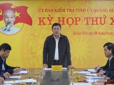 Kỳ họp thứ 20 của Ủy ban Kiểm tra Tỉnh ủy Quảng Bình.