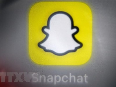 Biểu tượng ứng dụng tin nhắn ảnh Snapchat. (Ảnh: AFP/TTXVN).