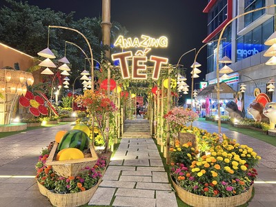 Đông bảo giới trẻ Sài Gòn check-in đường hoa Amazing Tết 2023