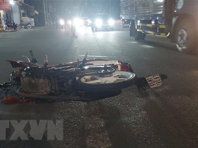 Hiện trường vụ tai nạn. (Ảnh: Đậu Tất Thành/TTXVN)