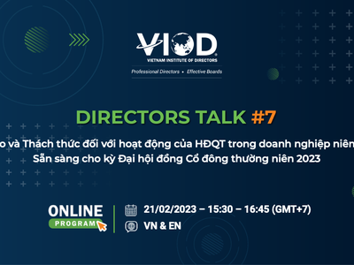 “Rủi ro và thách thức đối với hoạt động của HĐQT trong doanh nghiệp niêm yết - Sẵn sàng cho Đại hội đồng cổ đông thường niên 2023” 