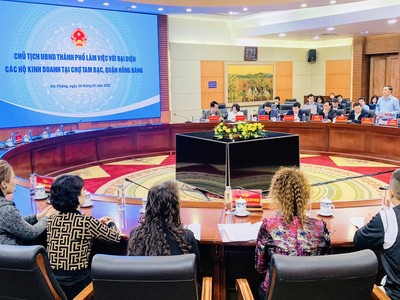 Cuộc làm việc với đại diện các hộ kinh doanh tại Chợ Tam Bạc.