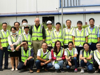 Tổ chức Hợp tác quốc tế Liên bang Đức (GIZ) tham quan thực tế dự án lò hơi đốt Biomass của Đông Dương tại Vũng Tàu.