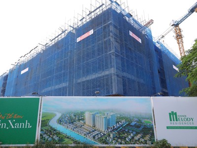 Dự án Melody Residences Linh Đàm của Tập đoàn Hưng Thịnh đang được xây dựng.