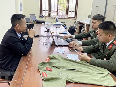 Bị can Trần Tiến, Giám đốc Công ty TNHH Thương mại và Du lịch Phi Trường. (Ảnh: TTXVN phát)