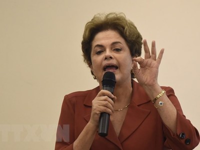 Cựu Tổng thống Brazil Dilma Rousseff năm 2016. (Nguồn: AFP/TTXVN).