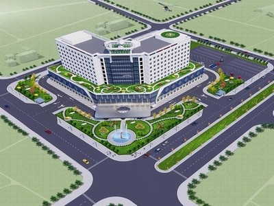 Ảnh phối cảnh Dự án Bệnh viện Sản - Nhi Phú Yên mới.