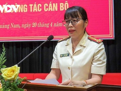 Thượng tá Võ Thị Trinh là nữ Phó giám đốc Công an tỉnh đầu tiên của Công an Quảng Nam.