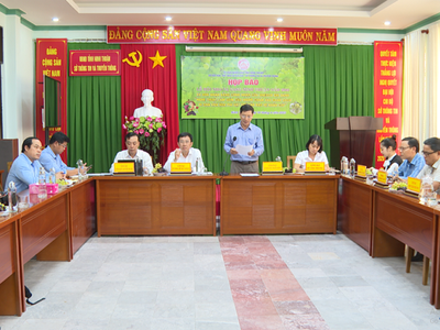 Tỉnh Ninh Thuận tổ chức họp báo cung cấp thông tin về lễ hội Nho và Vang Ninh Thuận năm 2023. Nguồn: NTV.