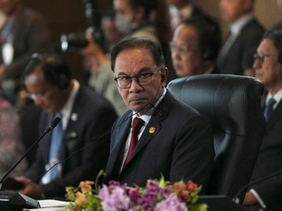 Thủ tướng Anwar Ibrahim tham dự Hội nghị Cấp cao ASEAN lần thứ 42 tại Labuan Bajo, Indonesia hôm 10/5/2023. Ảnh: AFP.