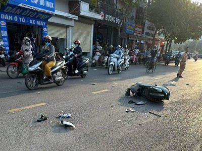 Hiện trường vụ tai nạn. (Ảnh: TTXVN phát)