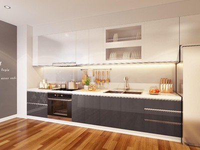 Nội thất nhà bếp tại Hinode City được nhập khẩu từ các thương hiệu nổi tiếng. Ảnh HT.