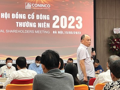 Chủ tịch VNCC phát biểu tại đại hội cổ đông thường niên 2023 của Coninco,