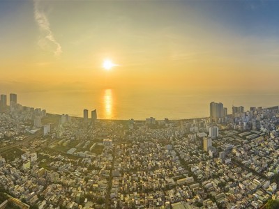 Thành phố Đà Nẵng nhìn từ trên cao.