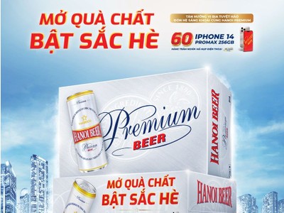 Chào hè rực rỡ - Bật nắp Bia Hanoi Premium với chương trình khuyến mại "Mở quà chất - Bật sắc hè"