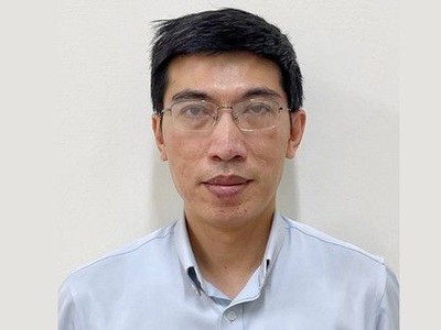 Ông Nguyễn Quang Linh thời điểm bị khởi tố. Ảnh: Bộ Công an.