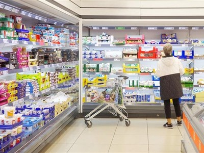 Người dân chọn mua hàng trong siêu thị ở Berlin, Đức. (Ảnh: THX/TTXVN)