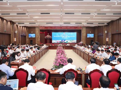 Quang cảnh Hội nghị Hội đồng điều phối vùng Đồng bằng sông Hồng lần thứ nhất. Ảnh: Như Trung.