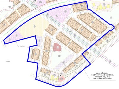 Ranh giới Dự án Khu dân cư đường N4A nối dài về phía Đông. Nguồn: binhdinhinvest.