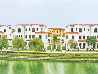 Khuôn viên xanh ngát trong dự án Nam An Khánh của Sudico.