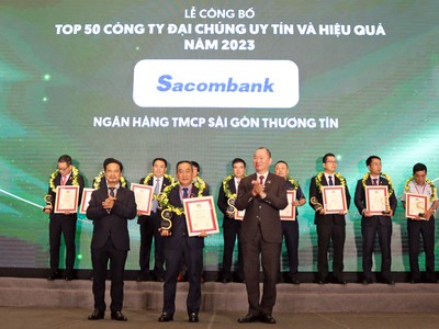 Sacombank nằm trong các bảng xếp hạng uy tín năm 2023 của Vietnam Report