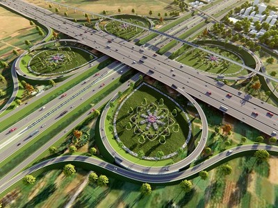 Phối cảnh một nút giao của Tuyến vành đai 4 - Vùng Thủ đô.