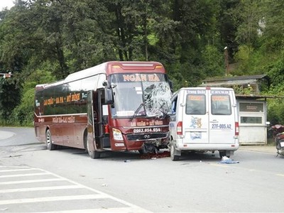 Hiện trường vụ tai nạn. (Ảnh: TTXVN phát)