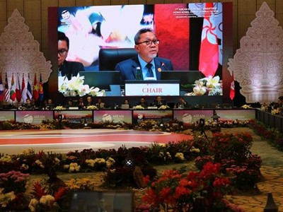 Quang cảnh Hội nghị tham vấn Bộ trưởng Kinh tế ASEAN - Hong Kong (Trung Quốc). (Ảnh: Hữu Chiến/TTXVN)