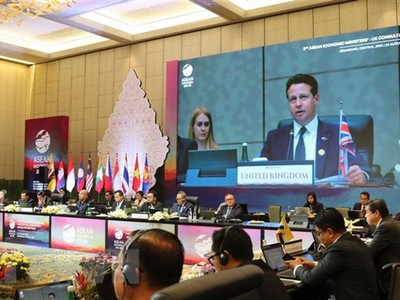 Các đại biểu tham dự Hội nghị tham vấn Bộ trưởng Kinh tế ASEAN-Anh lần thứ ba. (Ảnh: Hữu Chiến/TTXVN)