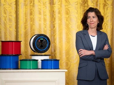 Bộ trưởng Thương mại Mỹ Gina Raimondo. (Ảnh: AFP/TTXVN)