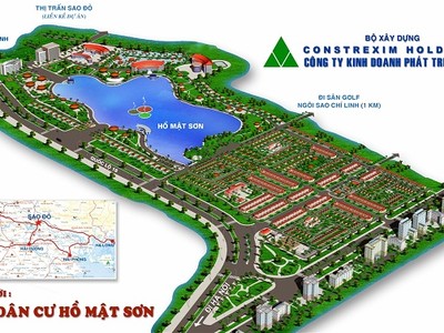 Bản đồ quy hoạch Khu dân cư hồ Mật Sơn. Ảnh: hod.com.vn.