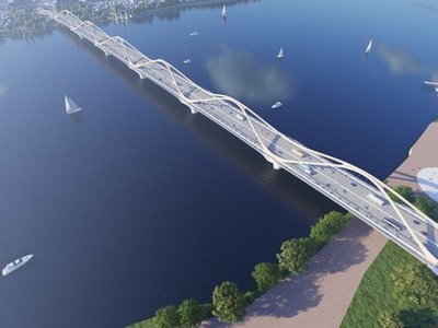 Phương án kiến trúc cầu Trần Hưng Đạo được TP. Hà Nội lựa chọn để đầu tư xây dựng trong thời gian tới.