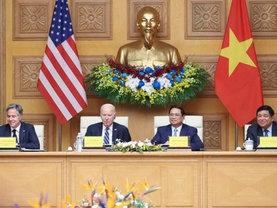 Thủ tướng Phạm Minh Chính và Tổng thống Joe Biden tham dự Hội nghị cấp cao Việt Nam - Hoa Kỳ về đổi mới sáng tạo và đầu tư.