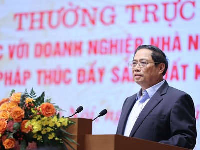 Thủ tướng Phạm Minh Chính yêu cầu không nói không, không nói khó, không nói có mà không làm cho doanh nghiệp. (Ảnh: Nhật Bắc).