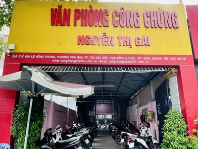 Văn phòng công chứng nơi ông Ngọc làm việc.