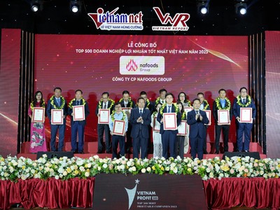 Nafoods Group được vinh danh Top 500 doanh nghiệp có lợi nhuận tốt nhất Việt Nam