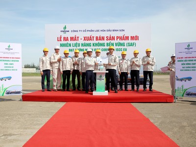 Lọc Hóa dầu Bình Sơn (BSR) xuất bán lô sản phẩm mới Nhiên liệu hàng không bền vững (SAF)