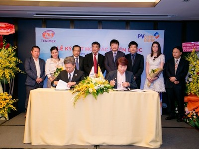Hợp tác giữa PVcomBank và XNK Thiên Nam nhằm khai thác các dịch vụ thế mạnh và hỗ trợ nhau trong tương lai.