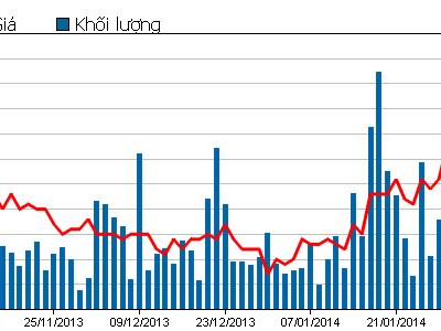 Diễn biến giao dịch cổ phiếu HAG 3 tháng qua (Nguồn: HOSE)