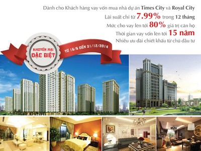 VietinBank cho khách hàng Dự án Times City và Royal City vay ưu đãi