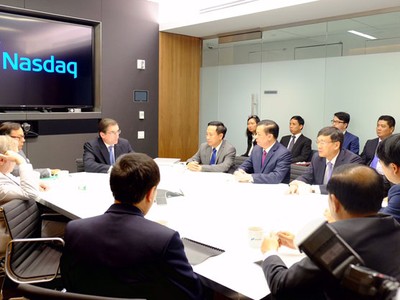 Đoàn công tác của Bộ Tài chính làm việc với Sở GDCK Nasdaq