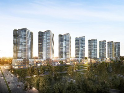 The Sun Avenue nằm ngay mặt tiền Mai Chí Thọ, quận 2, ngay bán đảo Thủ Thiêm