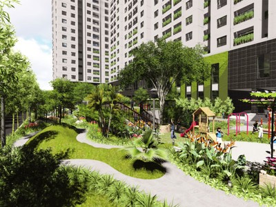 Không gian xanh trong dự án Ecolife Tây Hồ