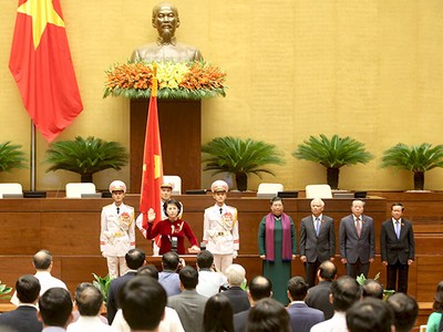 Chủ tịch Quốc hội khóa XIV Nguyễn Thị Kim Ngân tuyên thệ nhậm chức