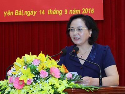 Tân Bí thư Tỉnh ủy Yên Bái Phạm Thị Thanh Trà. Ảnh: Sơn Dương