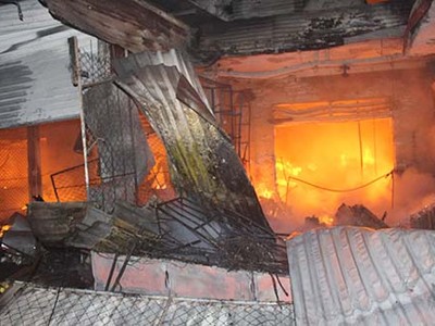  Hiện trường vụ cháy. Ảnh: Đ.H